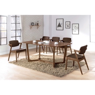 【宏興傢俱 HOME BRISK】羅布淺胡桃6尺餐桌，促銷全省西部市區免運費《XU新品22》