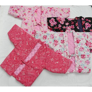 PinkLoveJapan~日本購回~現貨不用等 幼童/小孩 夾棉 半纏和服 女童 和服 浴衣 秋冬 棉衣 半纏 棉襖