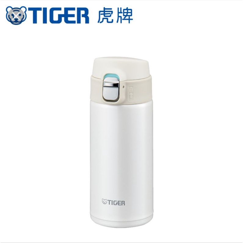 二 手TIGER虎牌 360cc夢重力超輕量彈蓋式保溫杯保冷瓶(MMJ-A361-WM)奶油白