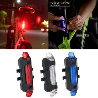 便攜式 USB 可充電自行車自行車尾後部安全警示燈尾燈燈超亮