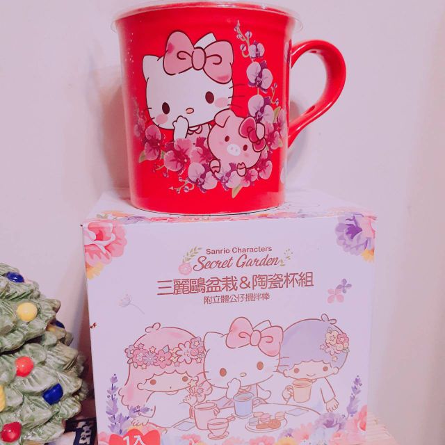 7-11三麗鷗kitty豬年盆栽馬克杯杯子