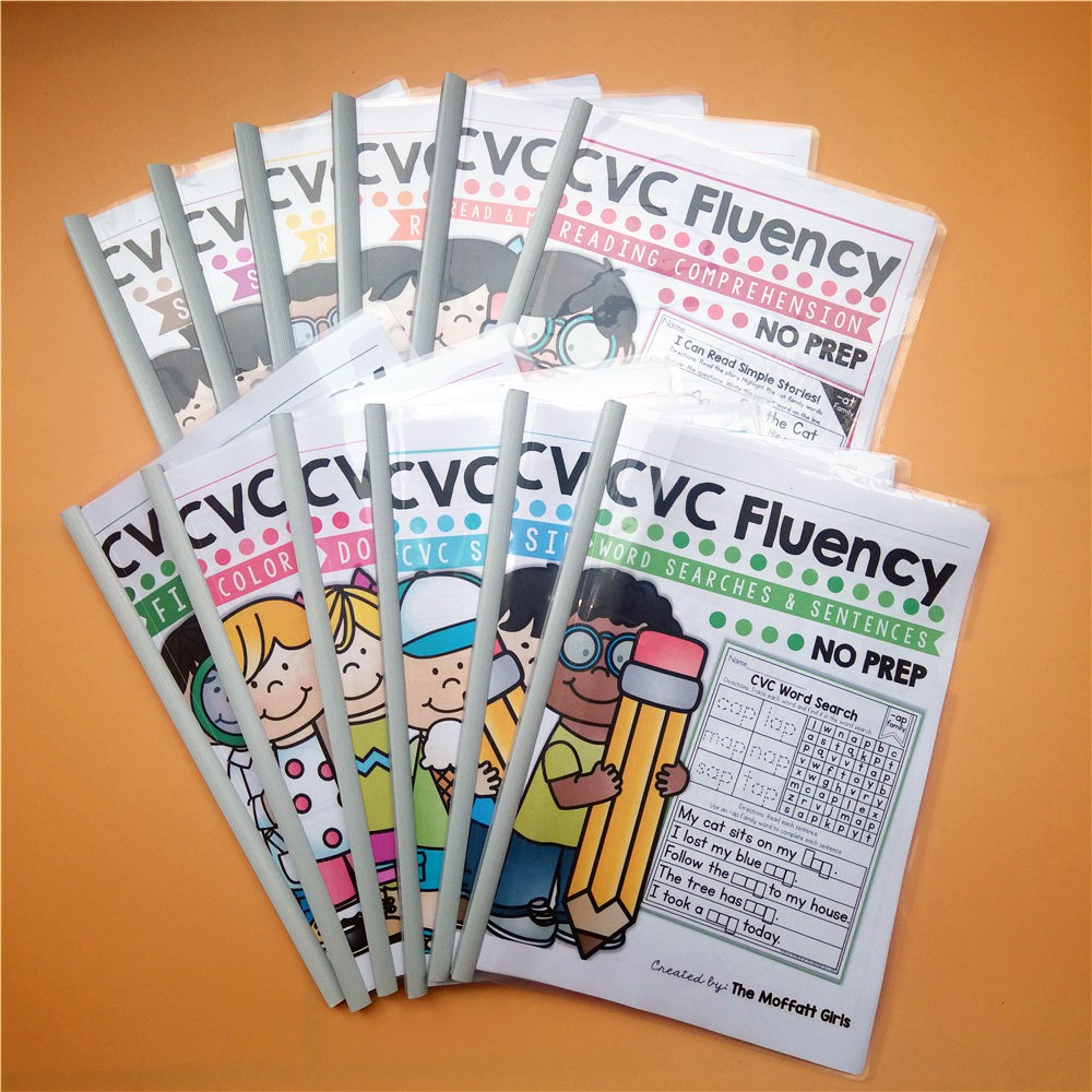 12本練習冊300多張英語phonics自然拼讀cvc單詞課堂游戲鞏固練習冊北美作業紙題目 蝦皮購物