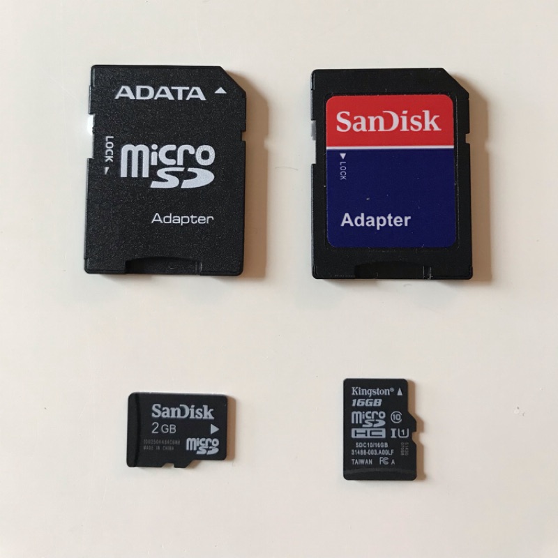 Kingston 16G + SanDisk 2G 記憶卡 microSD