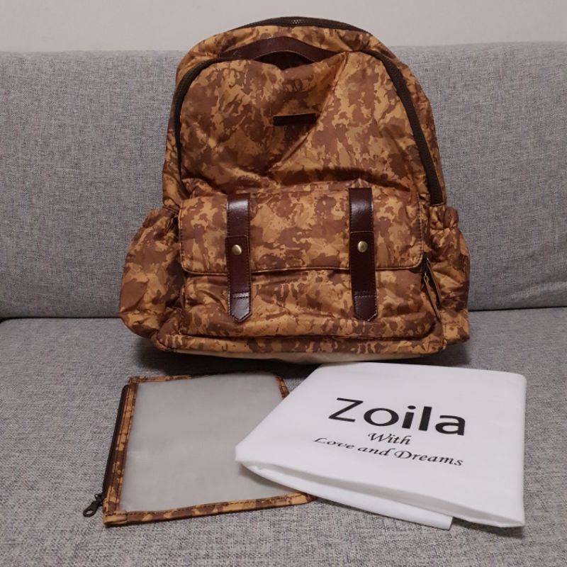 二手 Zoila Mutual 絕版品 爸爸包 媽媽包 公司背包 迷彩 通勤包 電腦包