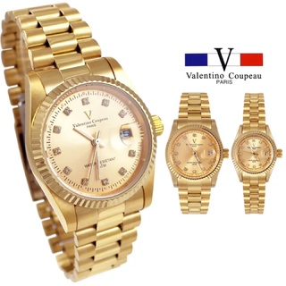 Valentino Coupeau 范倫鐵諾金 不鏽鋼 金錶 對錶 正品公司貨