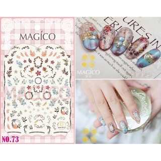 【跑單品拋售💢】Magico美甲極薄寫真背膠貼紙 花圈73