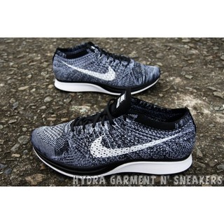 【HYDRA】Nike Flyknit Racer Oreo 線編織 輕量 灰黑 慢跑鞋 雪花 【526628-012】