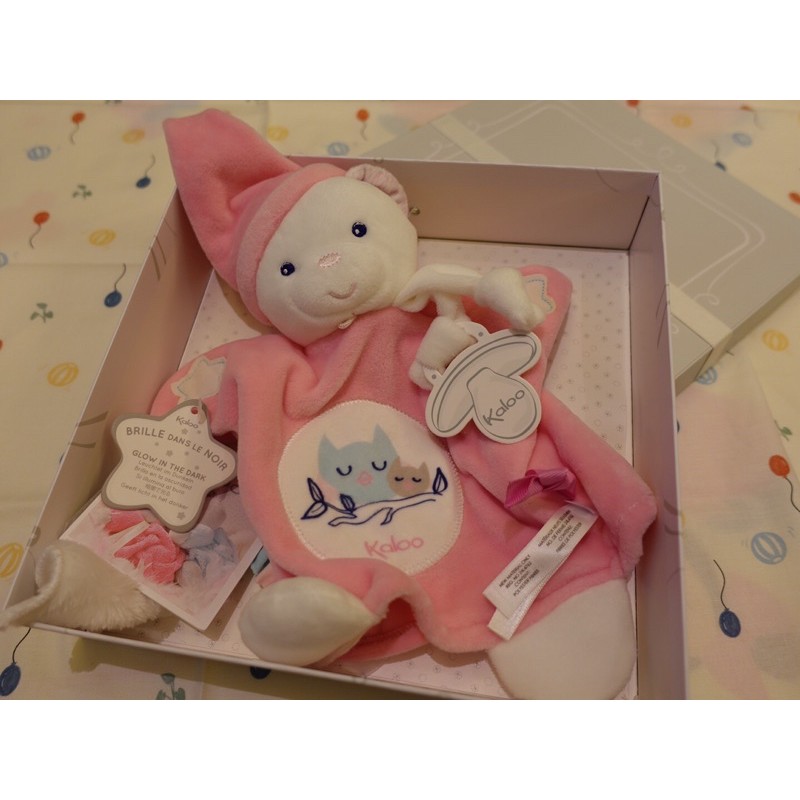 「全新」Kaloo 粉色小熊 玩偶安撫巾