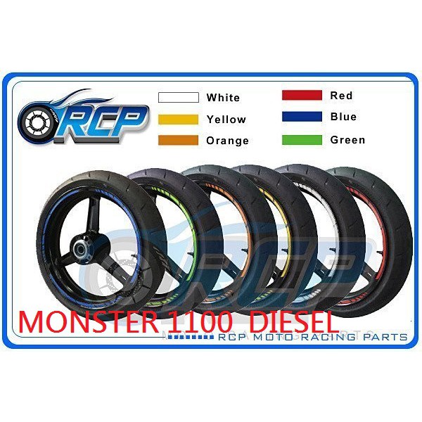 RCP 輪框貼 夜間 反光貼紙 MONSTER 1100 DIESEL 台製品