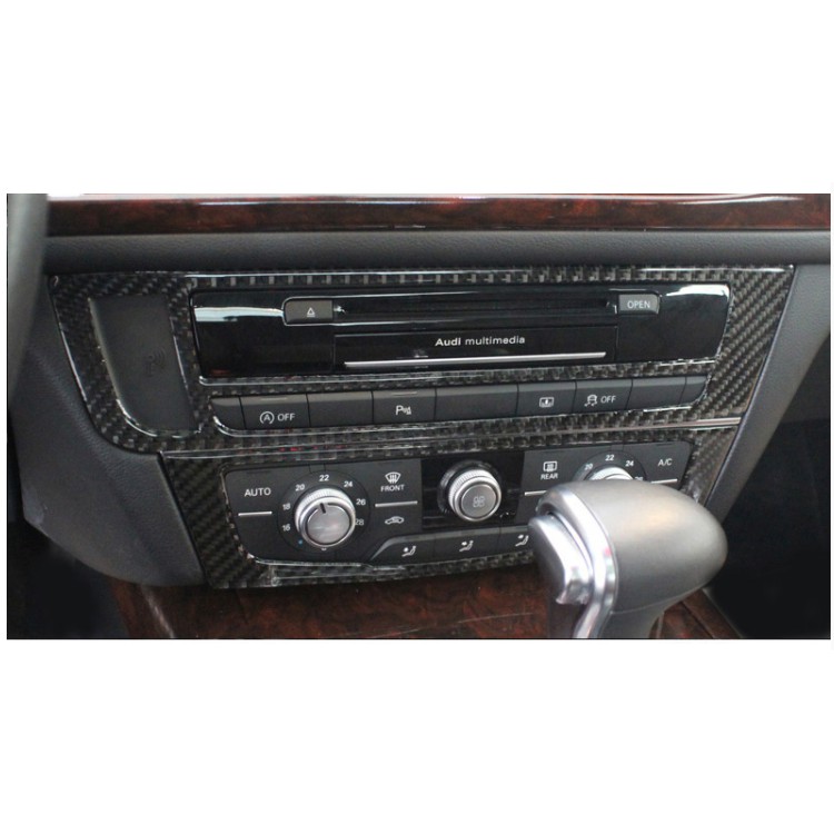 AUDI 奧迪 A6 CD空調面板 碳纖 碳纖維 卡夢 音樂 音響 冷氣 空調 按鈕 按鍵 旋鈕 改裝 面板 內部裝飾