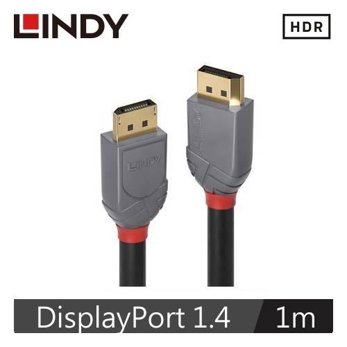 LINDY林帝 ANTHRA LINE DISPLAYPORT 1.4版 公 TO 公 傳輸線 1M