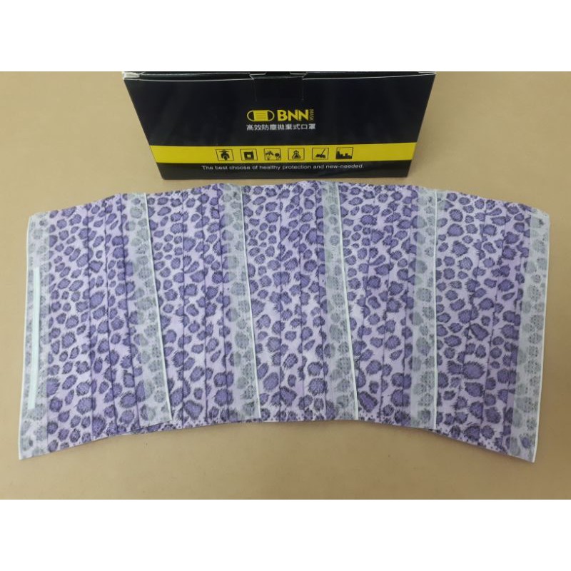 絕版✳BNN🎉紫豹紋💜高防護成人口罩🎉只有25片裝