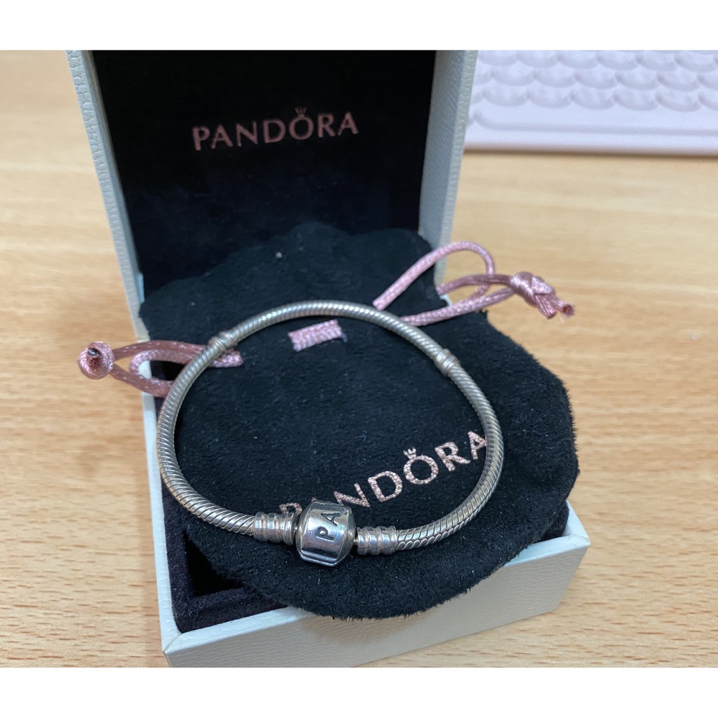 [二手 8成新] 潘朵拉  銀手鍊 Pandora  Charm Bracelet 16cm