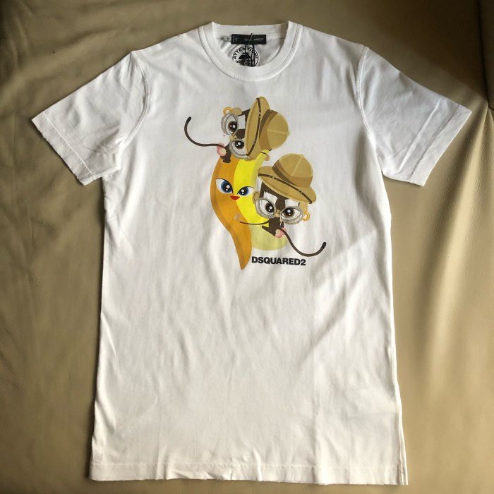 保證全新正品 Dsquared2 D2 白色 猴子吃香蕉 短袖T恤 短T SIZE XS S L