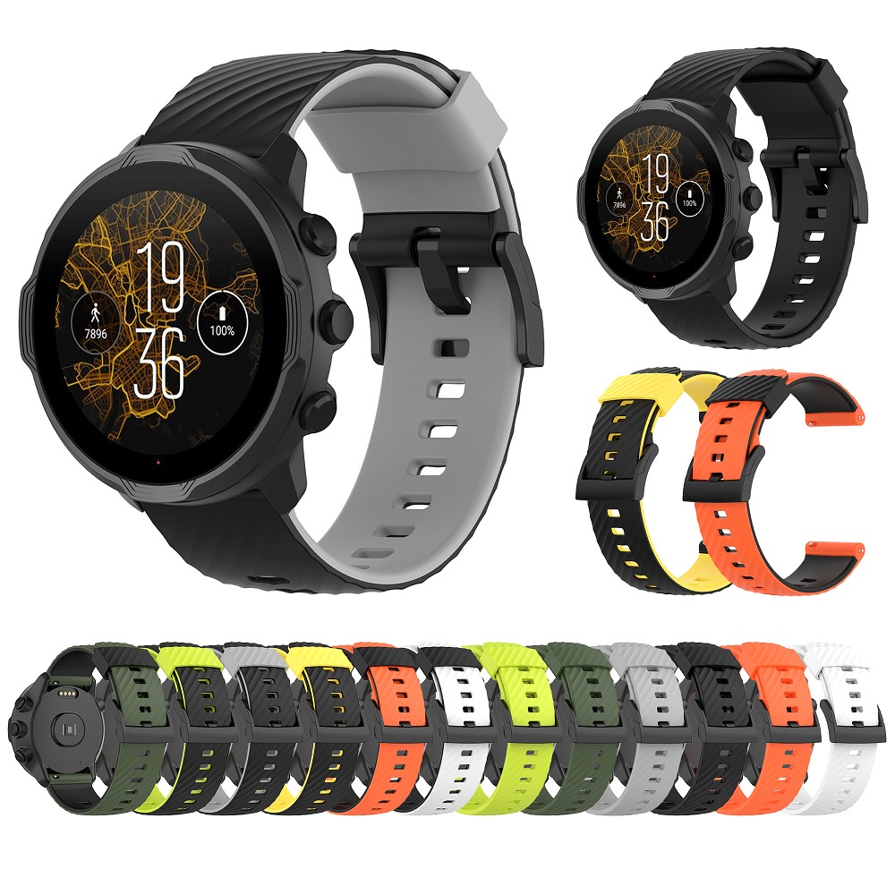 適用於可愛糖果色矽膠錶帶 替換錶帶 多孔錶帶 運動錶帶 智能手環Suunto 7 9 Baro D5 Spartan