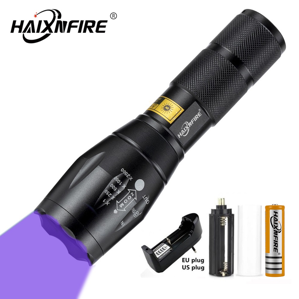 Haixnfire G700 LED 手電筒 UV 365nm 假鈔檢查器