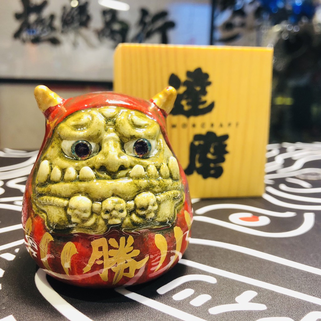 新商品入荷 極樂商行thomas Toy Factory 匠鬼達磨oneoff 陶瓷質感塗裝萌眼達摩勝字 蝦皮購物
