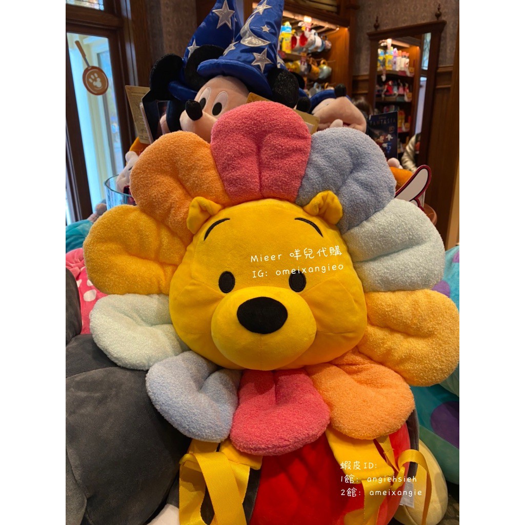 咩兒香港迪士尼代購🌈太陽花維尼 小熊維尼 Winnie the Pooh 後背包