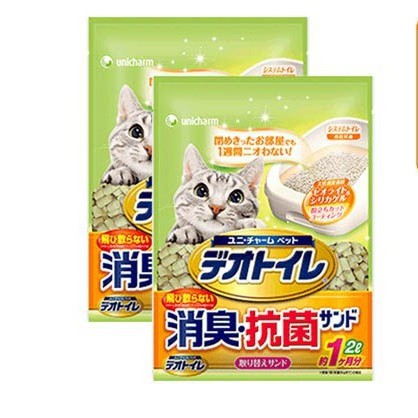 日本Unicharm《嬌聯-沸石貓砂-2L/4L》一月間消臭抗菌沸石砂〔李小貓之家〕