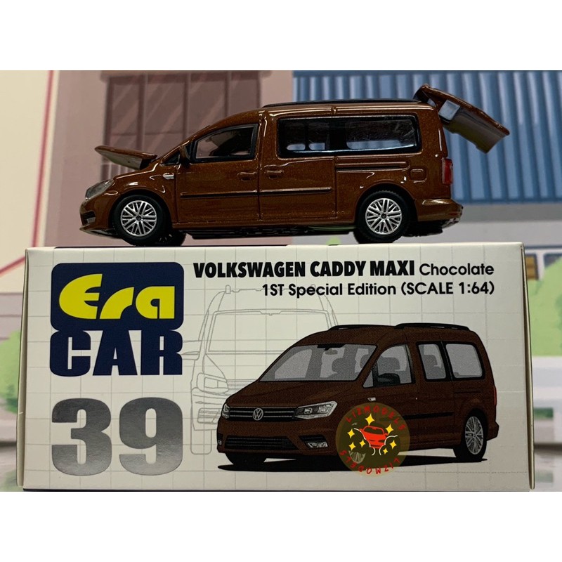 🔅里氏模型車 Era Car 1:64 福斯 VW Caddy 棕色 巧克力色 引擎蓋與後車廂可開 模型車 Tlv
