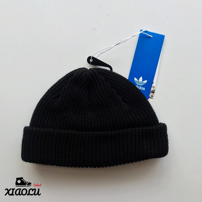 【XIAOLU】 ADIDAS SHORT FISHERMAN BEANIE 毛帽短版黑色小標D98950 | 蝦皮購物
