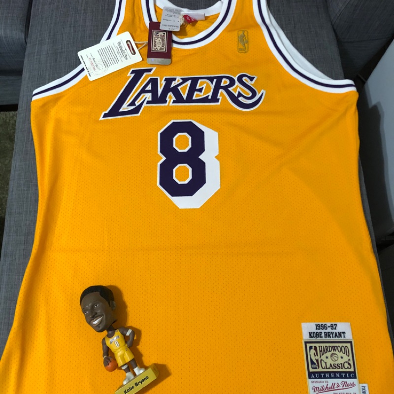 M&amp;N  Kobe Bryant 球員 球衣 AU XL 主場 黃 紫 8 lakers LA NBA洛杉磯 湖人