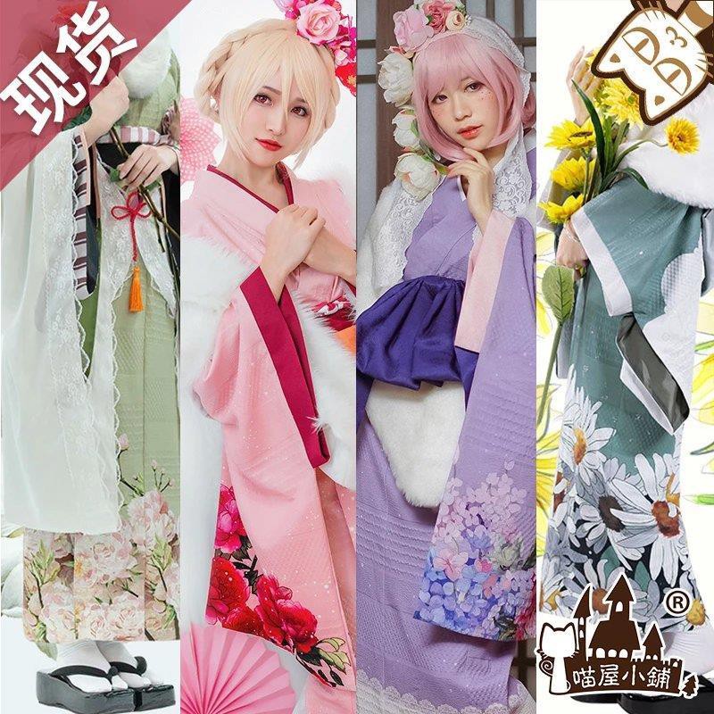 傳統服飾 喵屋小鋪花與少女cos山茶花雛菊大正和服浴衣cosply服裝女動漫 蝦皮購物