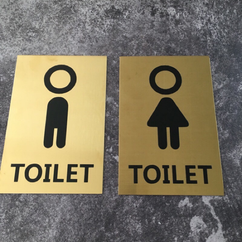 不銹鋼款廁所標示牌 指示牌 開店必備 商業空間 歡迎牌