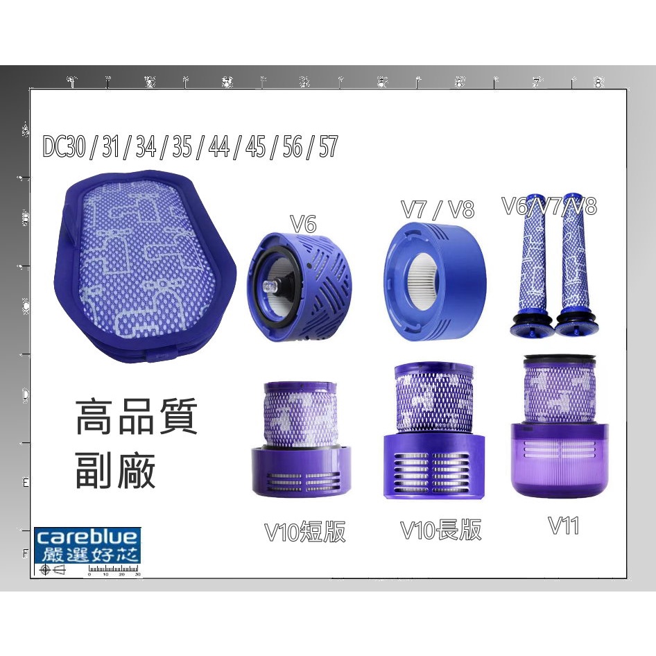 現貨 Dyson 吸塵器 濾網 濾棒 DC系列 V6 V7 V8 V10 V11 V10Slim V12 副廠 HEPA