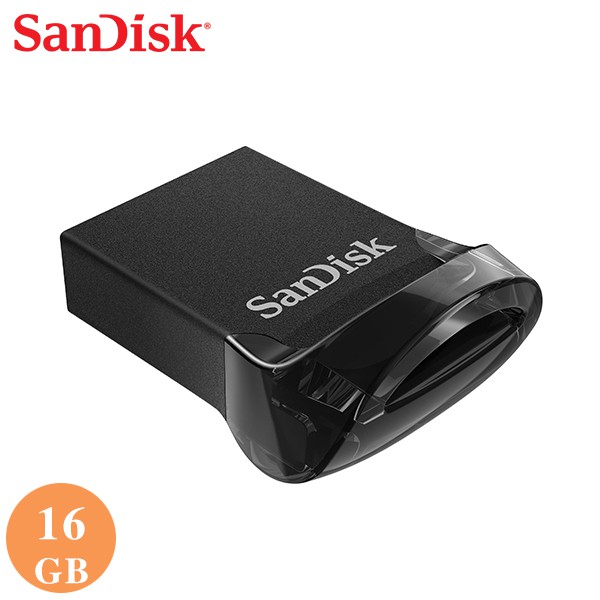 SanDisk Ultra Fit 16G USB 3.1 CZ430 讀取速度最高130MB / s 隨身碟 典雅黑