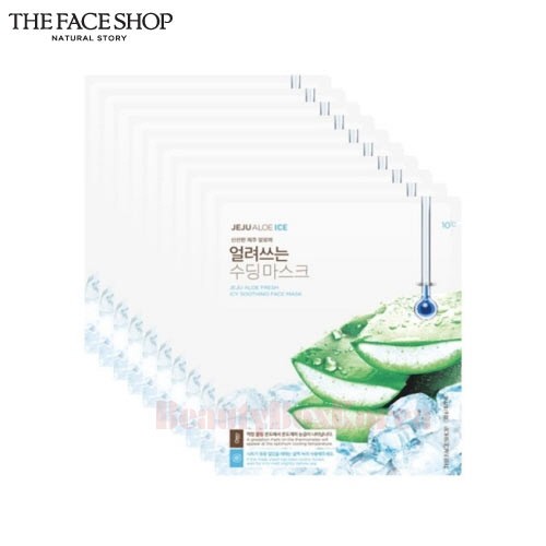 [韓國THE FACE SHOP] 蘆薈補水面膜/純天然蘆薈萃取物/水潤舒緩/超強服貼感 (22g)