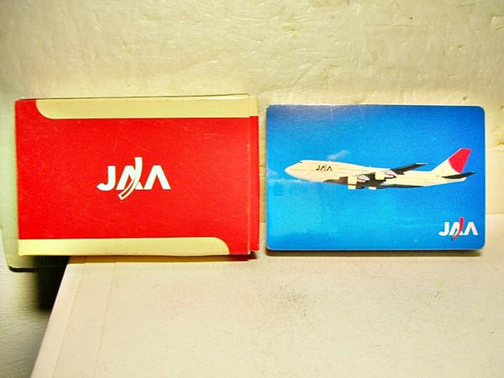 L.全新未拆封日本亞細亞JAA(Japan Asia Airways)航空公司撲克牌!/6房樂箱49/-P