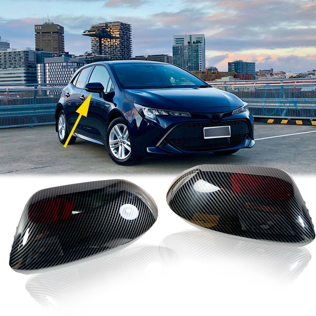 碳纖紋後視鏡蓋罩 For Toyota 2019 Corolla Altis Levin 防刮罩 後視鏡殼