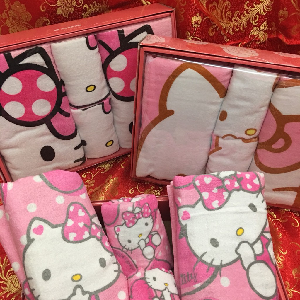 Hello Kitty 浴巾 毛巾禮盒  MIT正版授權商品 毛＆浴巾 禮盒組-Hello Kitty