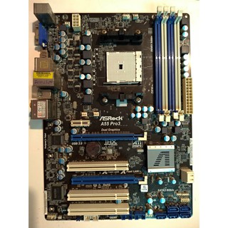 華擎 A55 Pro3 AMD 主機板 USB3 DDR3 X 4 無擋板