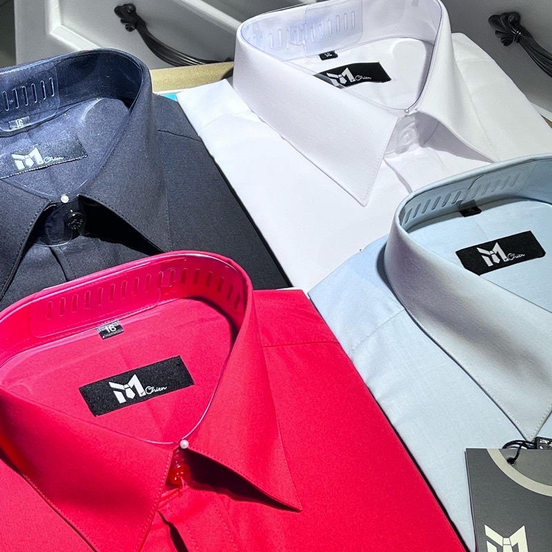 [Mr.Chien]素色襯衫經典款長袖/白·黑·藍·紅/面試·商務·休閒/抗皺免燙