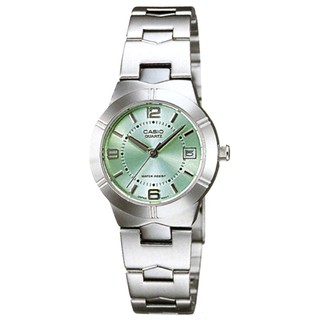 【CASIO】都會流行氣質腕錶-青綠(LTP-1241D-3A)正版宏崑公司貨