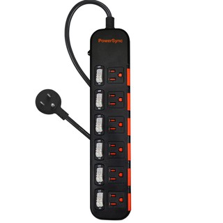 群加 PowerSync 六開六插滑蓋防塵防雷擊延長線2色(TPS366DN0018)