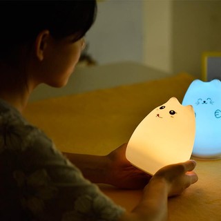 超萌 Pusheen 軟矽膠夜燈 FB貓 facebook貓 臉書表情 生日禮物 交換禮物【HT04】