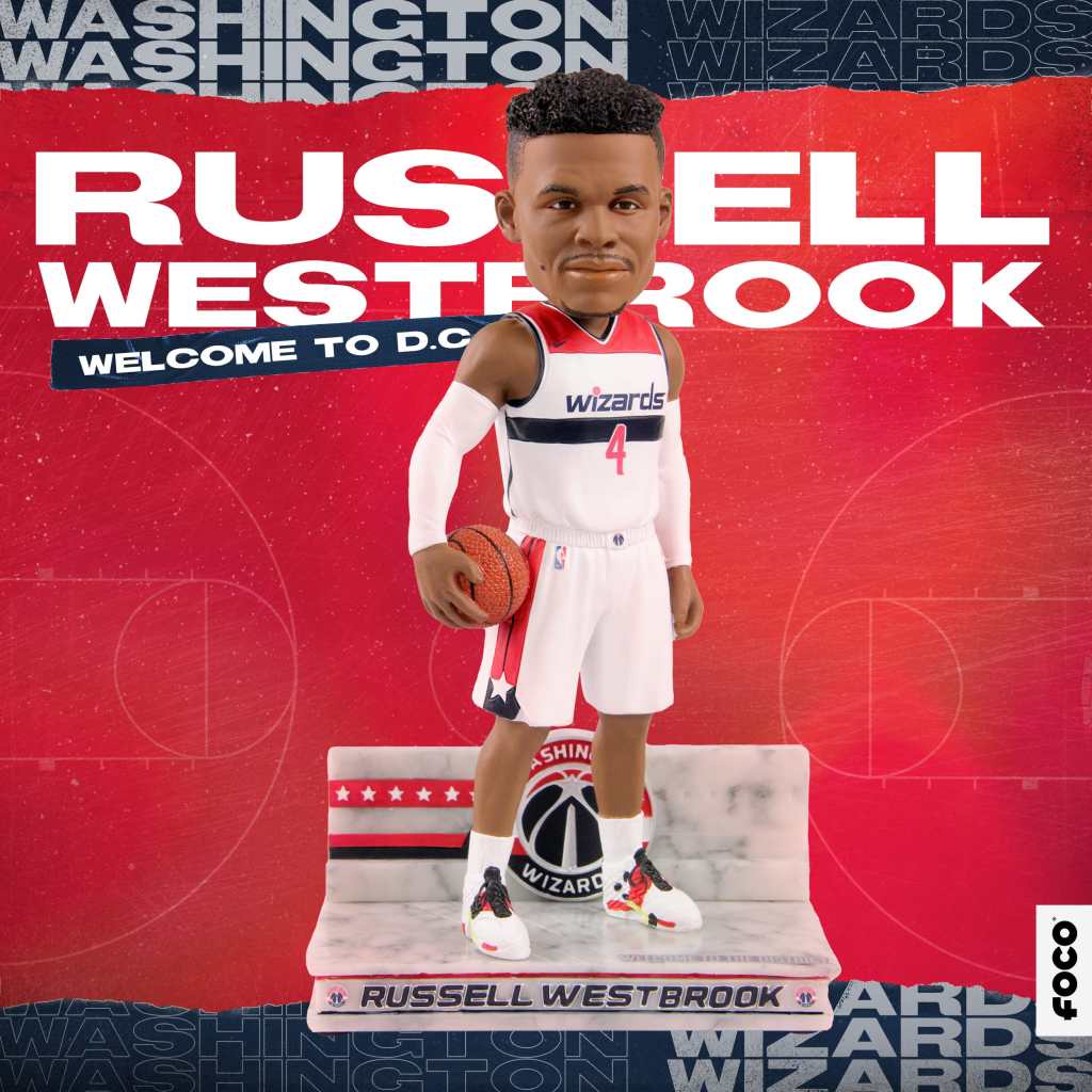 🇺🇸GI.JOE🌟華盛頓巫師 Russell Westbrook 威少2021球隊主題版 搖頭公仔 玩偶 稀有限量