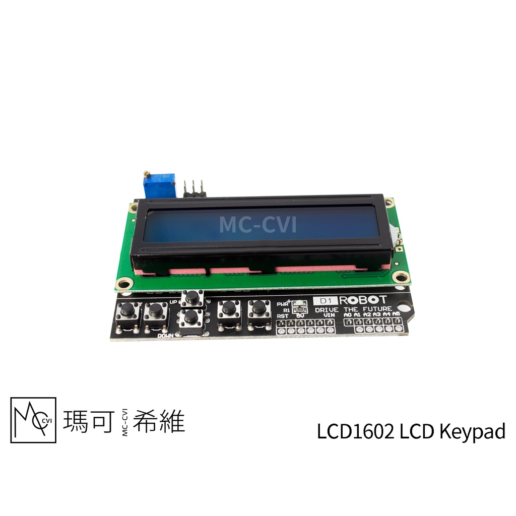 LCD1602 LCD Keypad 數位訊號 UNO專用 螢幕鍵盤擴展介面 Arduino Shield