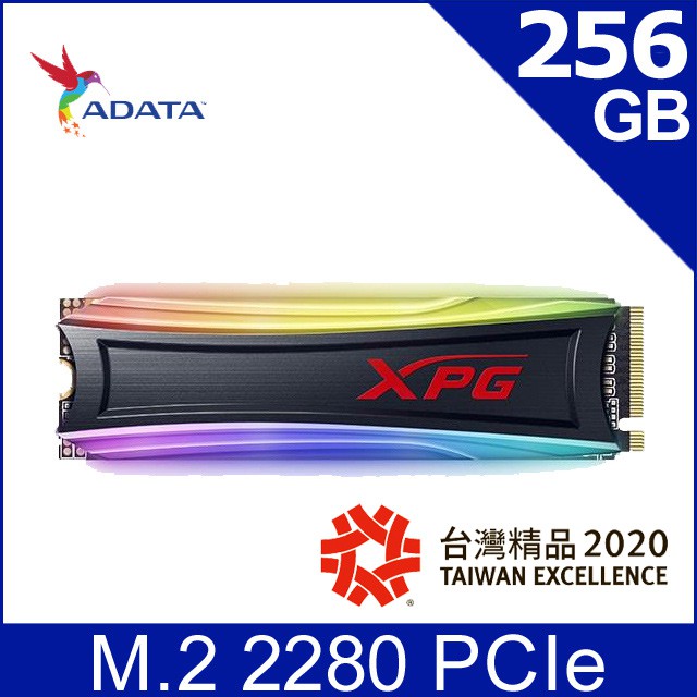 威剛 XPG S40G RGB 256G/M.2 PCIe 2280/讀:3500M/寫:1200M/TLC