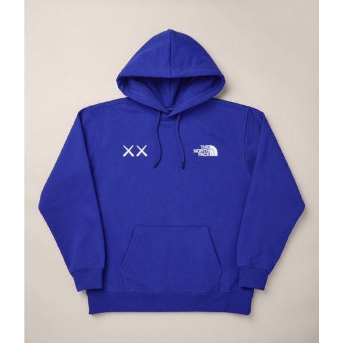 全新現貨 The North Face x KAWS 聯名 藍色 連帽大學T