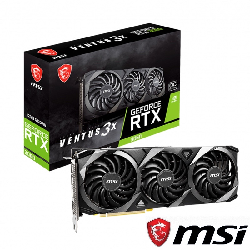 RTX3060 全新 未註冊 MSI RTX 3060 VENTUS 3X 12G OC LHR 微星3060