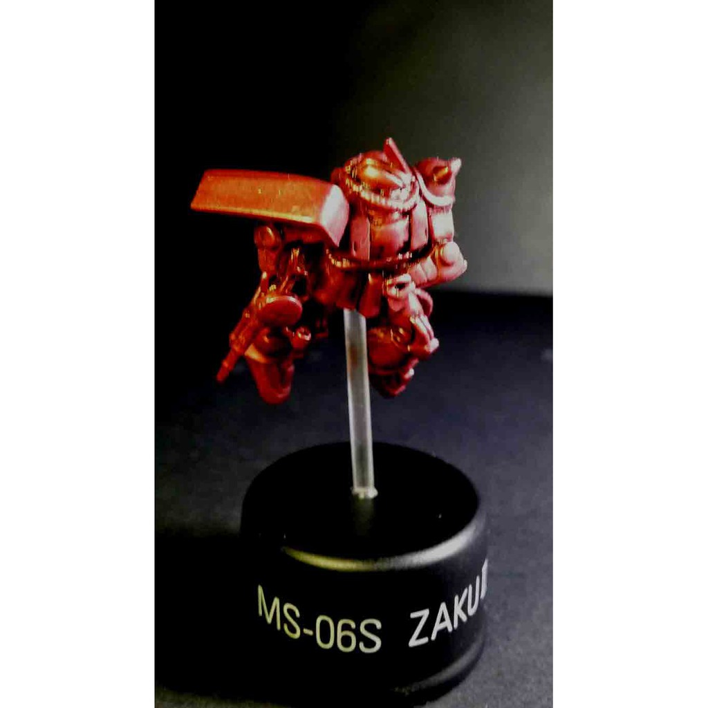 A-98 現狀品 ： 鋼彈 GUNDAM MINI FIGURE MS-06S ZAKU II 紅　富貴玩具店