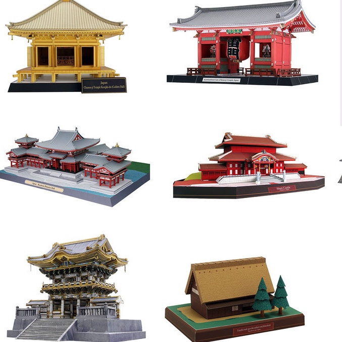 日本著名景點建築3d立體紙模型松本姬路熊本東京塔鳳凰堂首裡城 蝦皮購物