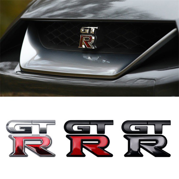 1 x 金屬 GTR 標誌 NISSAN GTR 汽車汽車裝飾後行李箱標誌徽章貼紙貼花適用於 NISSAN GTR