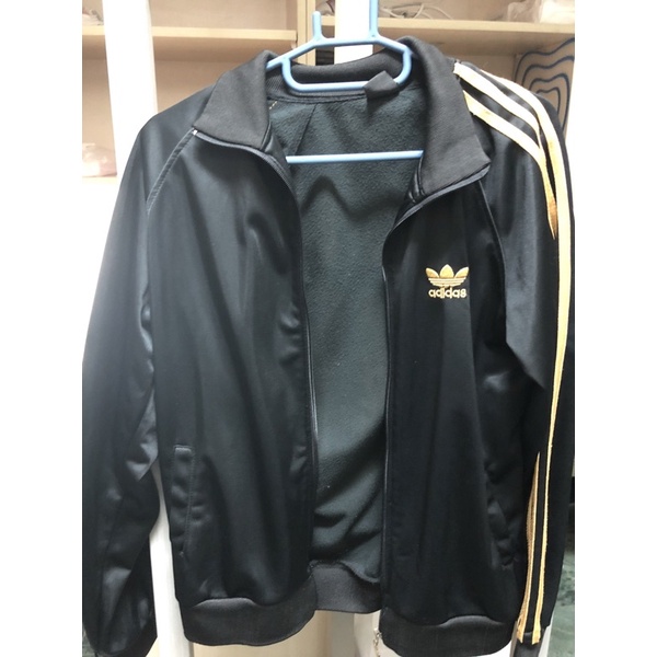 adidas金色三線外套