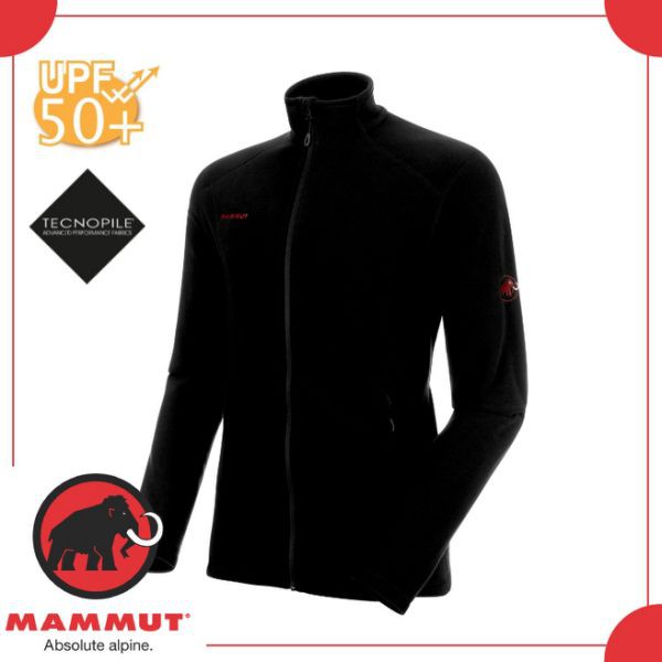 【MAMMUT Yadkin ML Jkt 男《黑》】1014-24961-0001/抗UV/保暖外套/刷毛中/悠遊山水