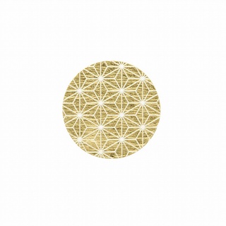☆╮Jessice 雜貨小鋪╭☆日本進口 日式 麻葉 圖案 金色 和風 禮品 封口 貼紙 直徑3cm 32枚
